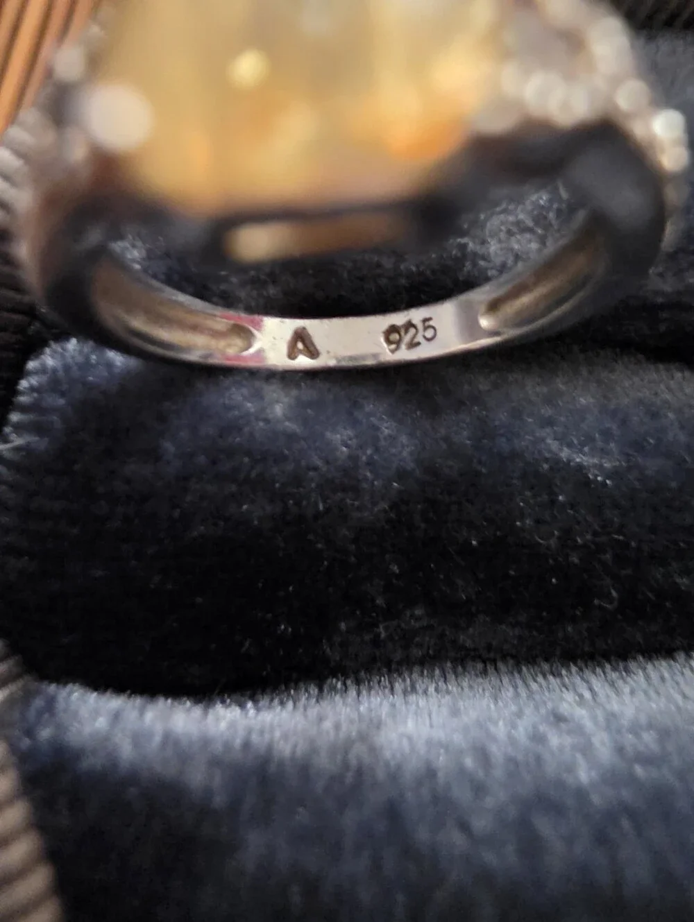 925 Silver Hessonite Ring (Vintage)